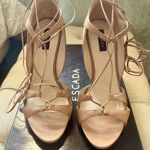 Escada Strappy Nude High Heel Sandal